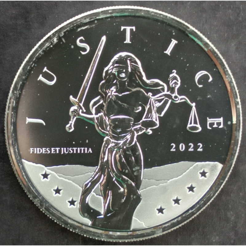 2022 1 Oz Gibraltar Lady Justice Obverse