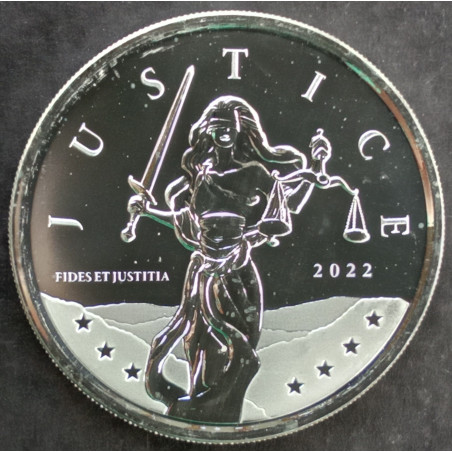 2022 1 Oz Gibraltar Lady Justice Obverse