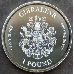 2022 1 Oz Gibraltar Lady Justice Reverse