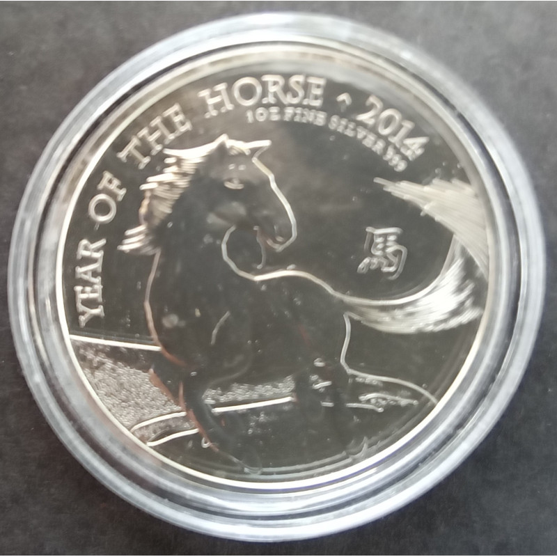 2014 1 Oz Great Britain Lunar [Horse] Mule ERROR Reverse