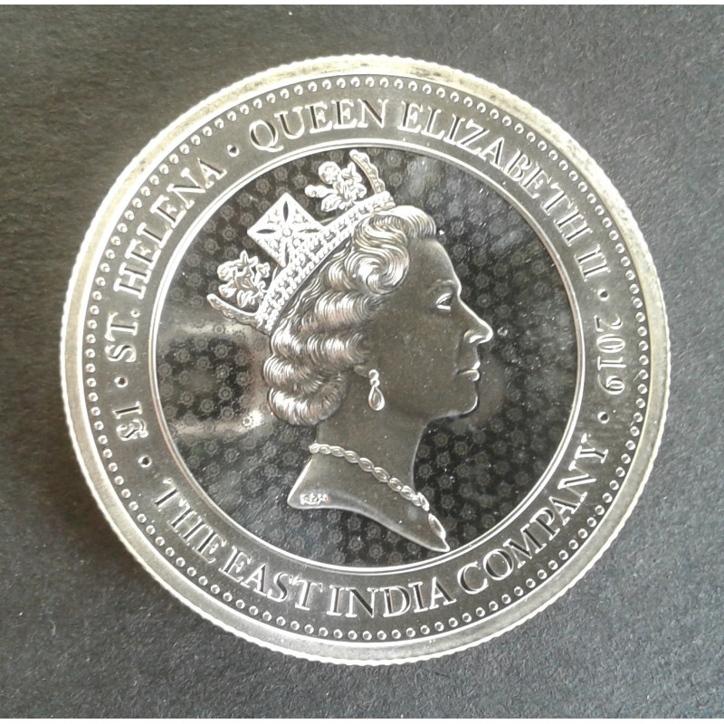 2019 1 Oz St. Helena Spade Guinea Reverse