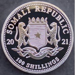 2021 1 Oz Somali Wildlife Leopard Obverse