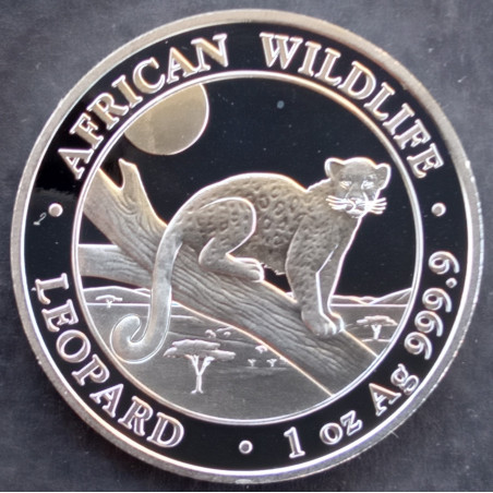 2021 1 Oz Somali Wildlife Leopard Reverse