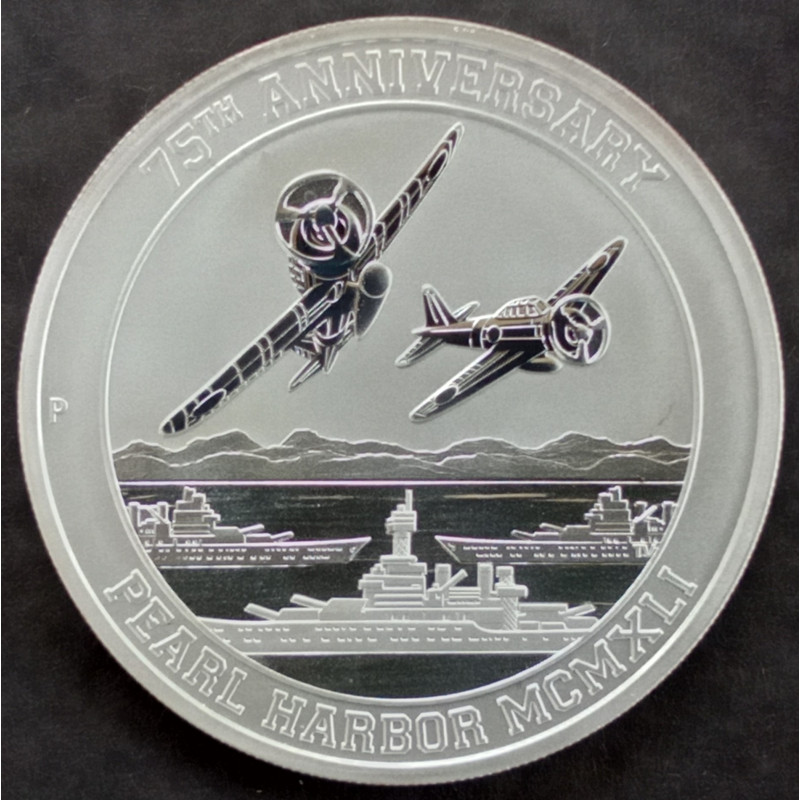 2016 1 Oz Tuvalu 75th Anniversary Pearl Harbor Reverse