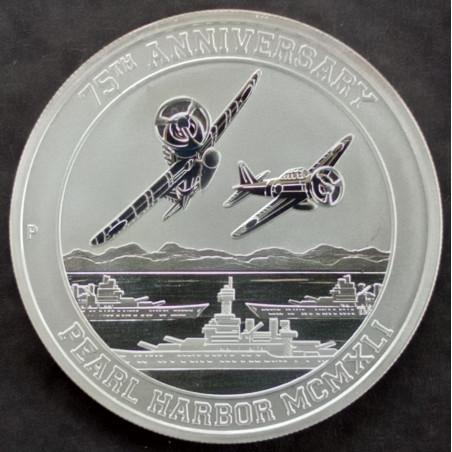 2016 1 Oz Tuvalu 75th Anniversary Pearl Harbor Reverse