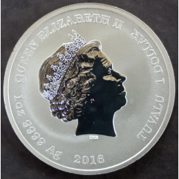 2016 1 Oz Tuvalu 75th Anniversary Pearl Harbor Obverse