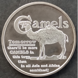 1998 1 Oz  RJ Reynolds Camels Are Here Obverse