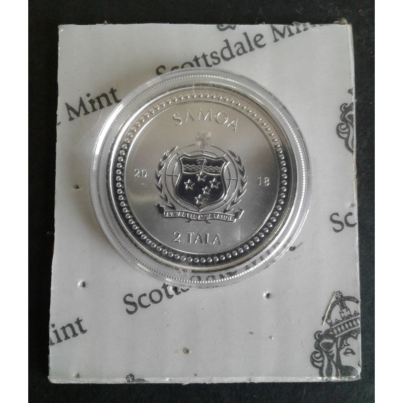 2018 1 Oz Samoa Seahorse Reverse