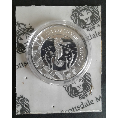 2018 1 Oz Samoa Seahorse Obverse