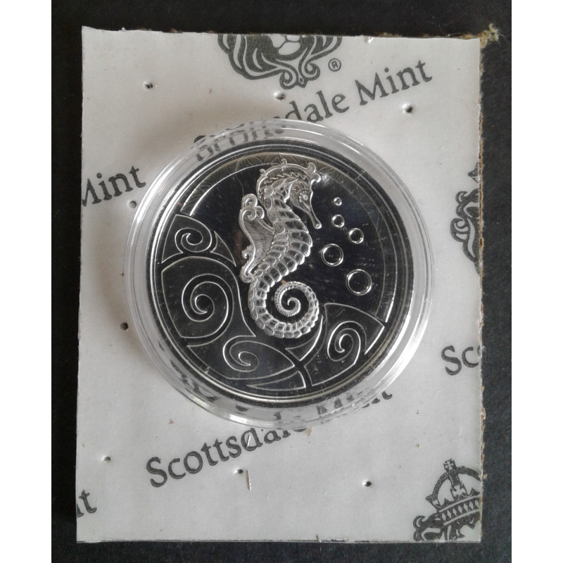 2019 1 Oz Samoa Seahorse Obverse