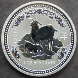 2003 1 Oz Australian Lunar Series 1 [Goat] Reverse