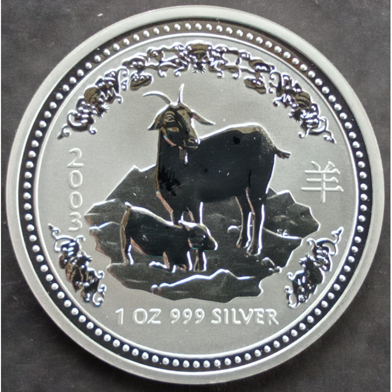 2003 1 Oz Australian Lunar Series 1 [Goat] Reverse