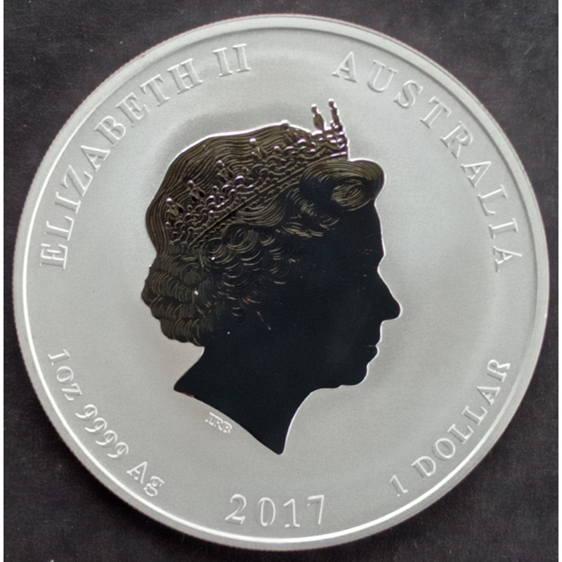 2017 1 Oz Australian Lunar Series 2 [Rooster] Obverse