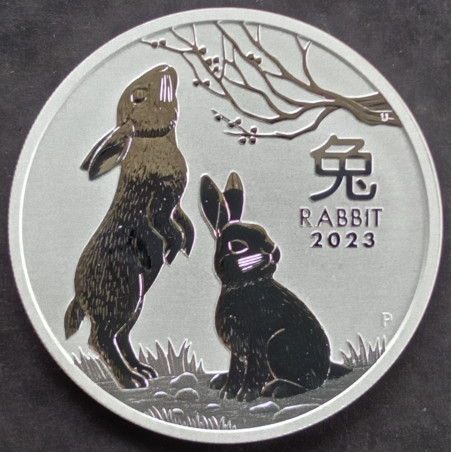 2023 1 Oz Australian Lunar Series 3 [Rabbit] Reverse