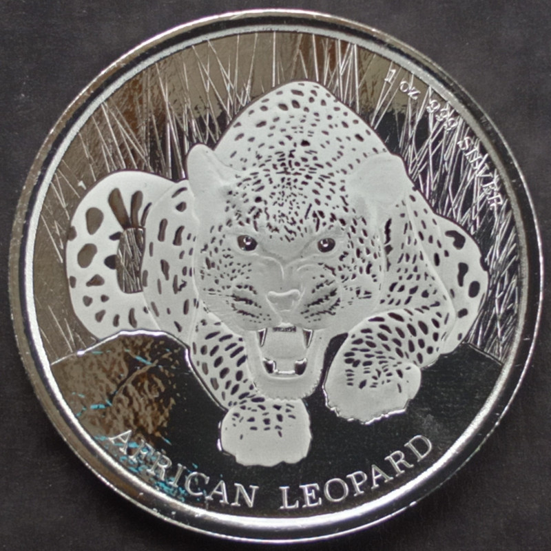 2017 1 Oz Ghana Leopard Reverse