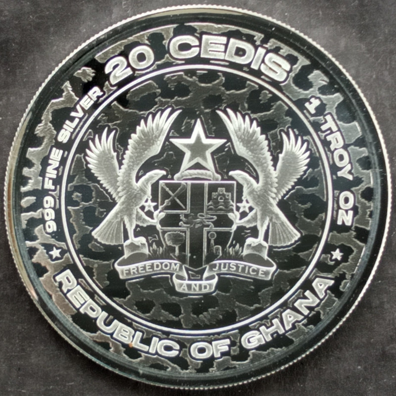 2023 1 Oz Ghana Leopard Obverse