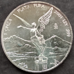 2001 1 Oz Mexican Libertad Obverse