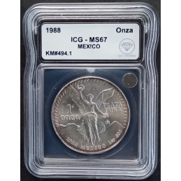 1988 1 Oz Mexican Libertad MS67 Reverse