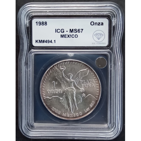 1988 1 Oz Mexican Libertad MS67 Reverse