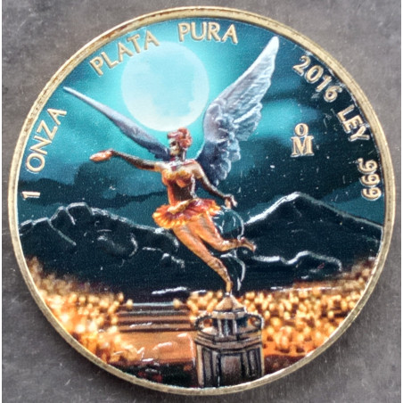 2016 1 Oz Mexican Libertad Colorized 24K Reverse