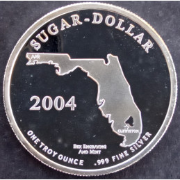 2004 1 Oz BEX Engraving Lake Okeechobee Sugar Dollar Reverse