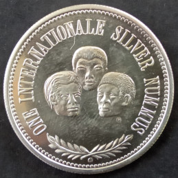 1 Oz Colonial Mint Internationale Silver Nummus Obverse