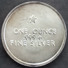 1973 1 Oz Draper Mint Comstock Silver Company Reverse