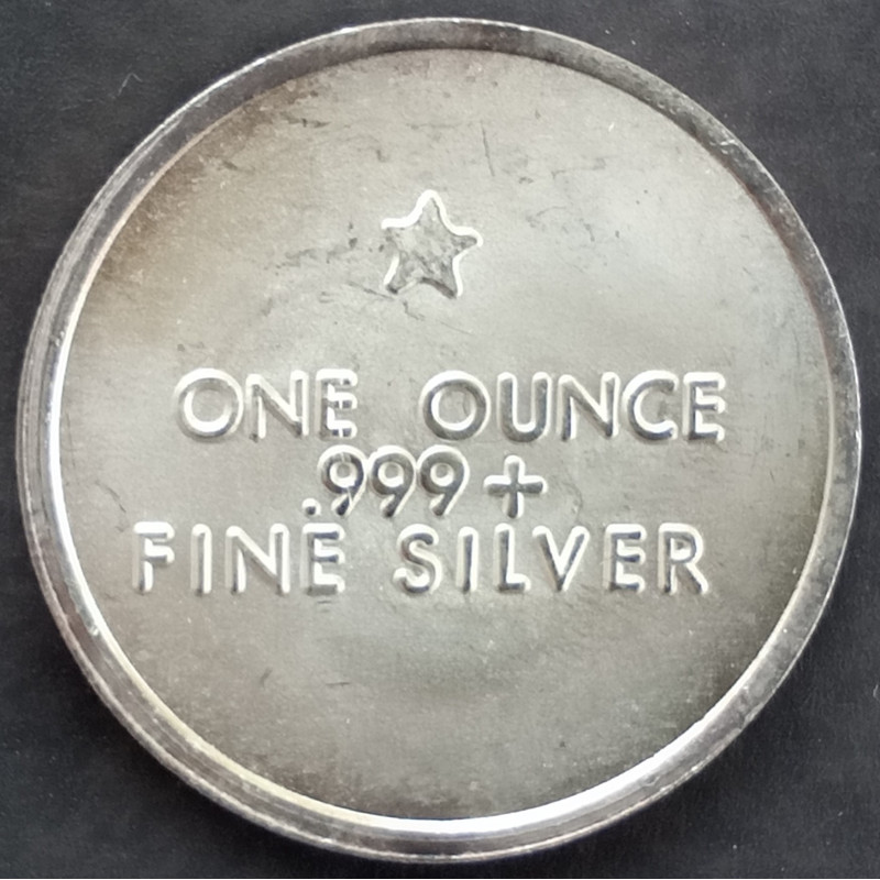 1973 1 Oz Draper Mint Comstock Silver Company Reverse