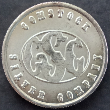 1973 1 Oz Draper Mint Comstock Silver Company Obverse
