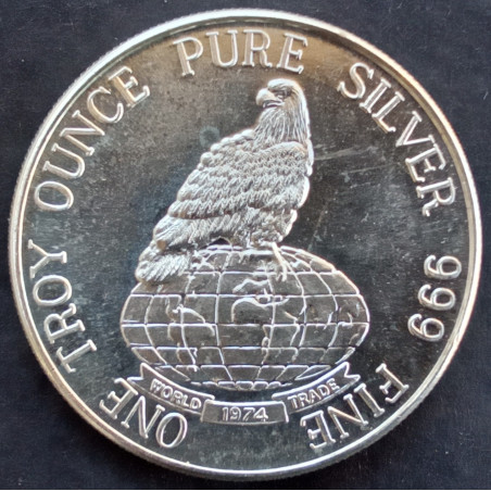 1974 1 Oz El Paso Mint Eagle/Globe Obverse