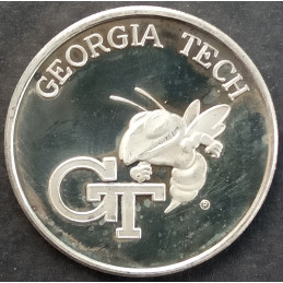 1990 1 Oz Enviromint Georgia Tech National Champs Obverse