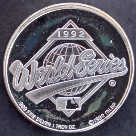1992 1 Oz Enviromint Braves NL Champions Obverse