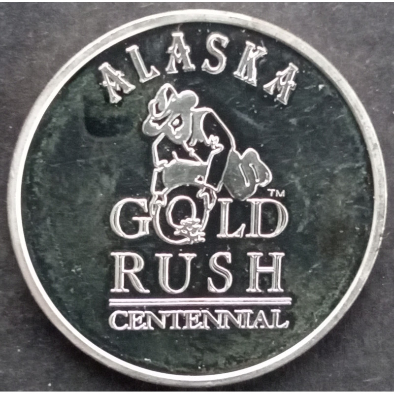2001 1 Oz Alaska Mint Prospector Reverse