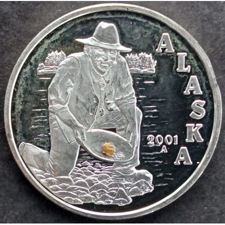 2001 1 Oz Alaska Mint Prospector Obverse