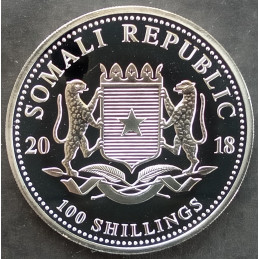 2018 1 Oz Somali Elephant Obverse