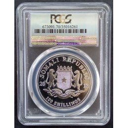 2018 1 Oz Somali Elephant 15th Anniversary MS70 Obverse