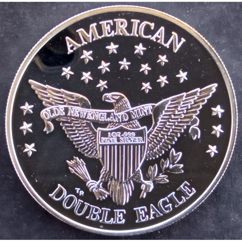1985 1 Oz Olde New England Mint Double Eagle Reverse