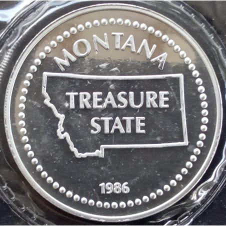 1986 1 Oz Johnson Matthey Montana Big Sky Obverse