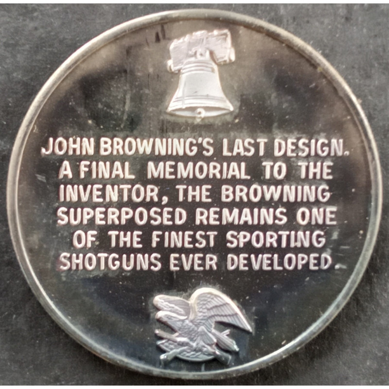 20 Gram International Mint Nation of Rifleman Browning Over Under Reverse