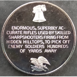 20 Gram International Mint Nation of Rifleman Civil War Sniper Reverse