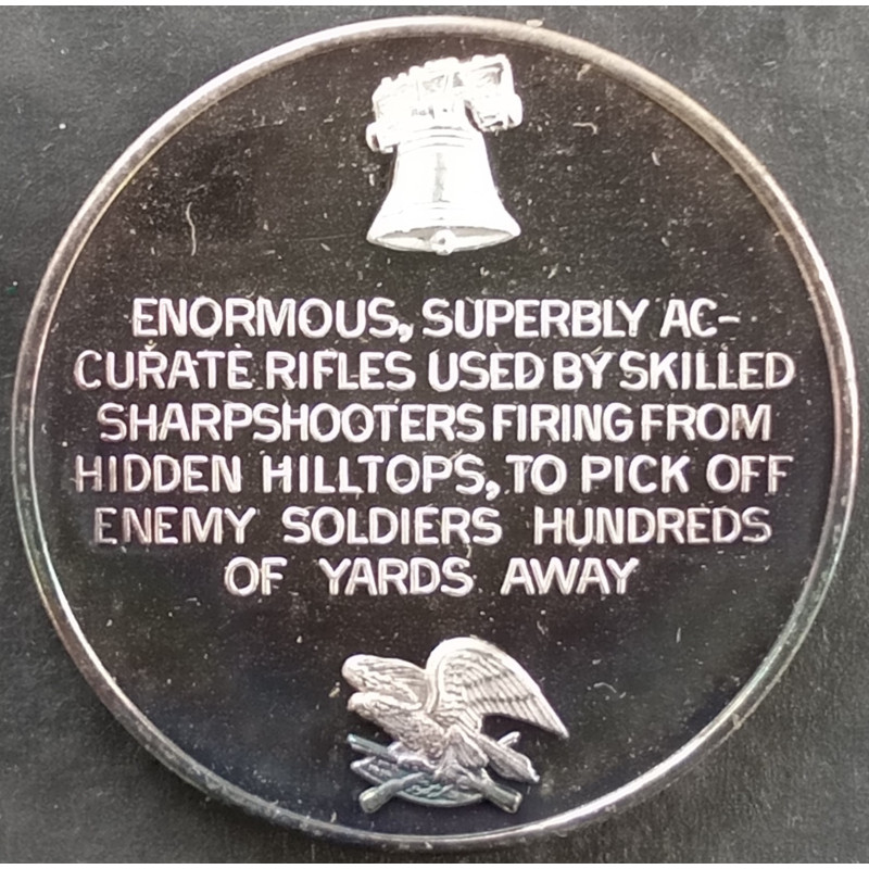 20 Gram International Mint Nation of Rifleman Civil War Sniper Reverse