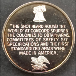 20 Gram International Mint Nation of Rifleman Committee Flintlock Reverse