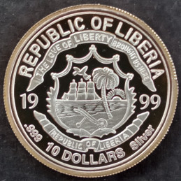 1999 1/2 Oz Liberia John F Kennedy Reverse