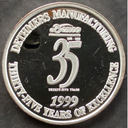 1999 1 Oz  DEMCO 35th Anniversary Reverse