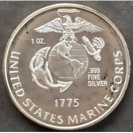 1991 1 Oz Desert Shield Marines Obverse