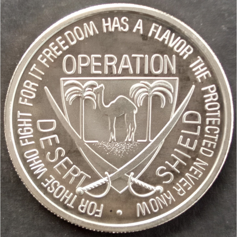 1991 1 Oz Desert Shield Marines Reverse