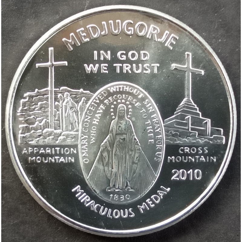 2010 1 Oz Medjugorje Queen of Peace Obverse