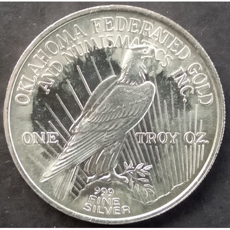 1 Oz Sunshine Mint Oklahoma Federated Peace Reverse