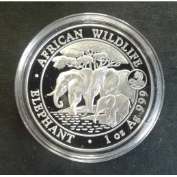 2013 1 Oz Somali Elephant Snake Privy Obverse