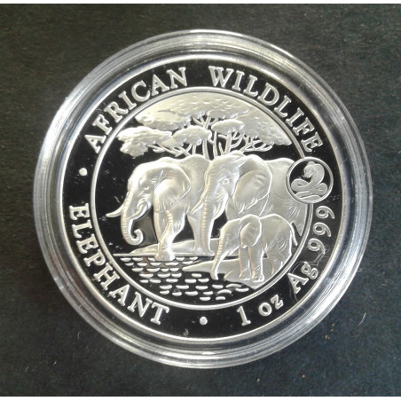 2013 1 Oz Somali Elephant Snake Privy Obverse